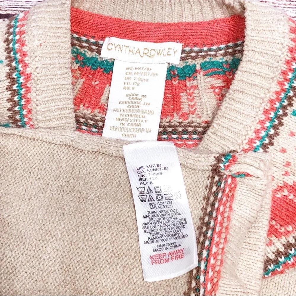 Cynthia Rowley Tan Fall Pumpkin  Sweater and Skirt Size M